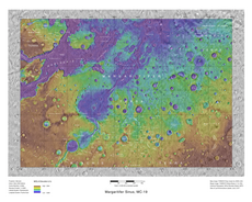 显示了维诺格拉多夫陨击坑位置及周边其他特征的地图。