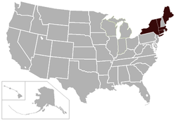 新英格兰小学院体育联盟 locations
