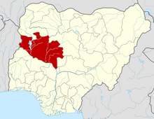 The Diocese of Minna is located in eastern Niger State which is shown here in red.