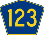 Highway 123 marker