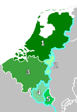 （1）荷兰 （2）林堡公国 （3）比利时 （4）比属卢森堡 （5）卢森堡大公国
