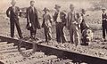 Image 49Japanese experts inspect the scene of the alleged railway sabotage on South Manchurian Railway that led to the Mukden Incident and the Japanese occupation of Manchuria. (from History of Japan)