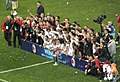 Players of A.C. Milan celebrate after the 2007 UEFA Champions League final
