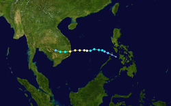 强台风达维的路径图