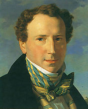 Ferdinand Georg Waldmüller—self-portrait, detail (1828; age 35)