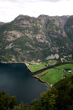 View of the farming village