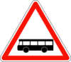 Buses crossing ahead