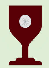 circle with start in center on exterior of a goblet