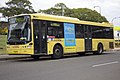 Hillsbus Volgren bodied Scania K230UB at Castle Hill bus interchange in July 2013, in previous yellow livery