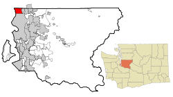 Location of Shoreline, Washington