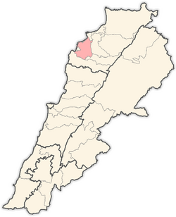 Location in Lebanon