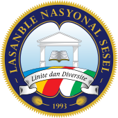 Logo of the National Assembly of Seychelles.