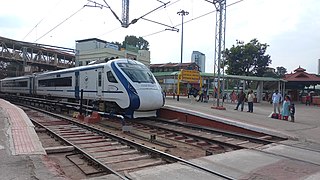 Vande Bharat Express departing towards Chennai Central