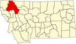弗拉特黑德县在蒙大拿州的位置