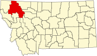 蒙大拿州弗拉特黑德县地图
