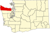 标示出克拉勒姆县位置的地图