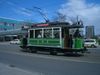 A preserved tram with a bow collector in Germany in 2005