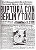 Newspaper announcing the Argentine break of diplomatic relation with the Axis powers.