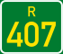 Regional route R407 shield