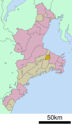 Location of Tamaki in Mie Prefecture