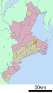 玉城町在三重县的位置