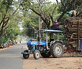 FE4. Moving timber near Auroville, Tamil Nadu. Forestry in India is a significant rural industry and a major environmental issue. In 2002, forestry industry contributed 1.7 percent to India's GDP. In 2006, the contribution to GDP dropped to 0.9 percent, largely because of rapid growth of Indian economy in other sectors. Shown, here is .
