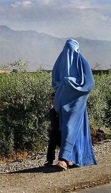 Woman wearing a burka in Afghanistan