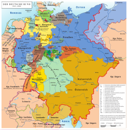 States part of the German Confederation, 1815–1866