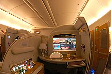 Emirates Boeing 777-200LR First Class Suite.
