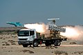 Firing Nasr-1 Missile from a truck launcher in Velayat-90 Naval Exercise