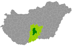 Kiskőrös District within Hungary and Bács-Kiskun County.