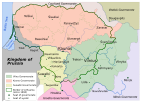 1867年至1914年左右的波兰与俄罗斯地图。立陶宛此时并非独立政治实体。