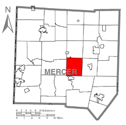 Location of Coolspring Township in Mercer County