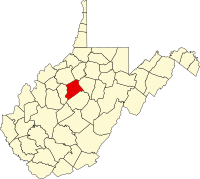 西维吉尼亚州吉尔默县地图