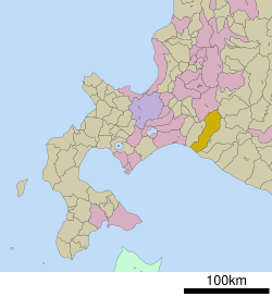 Location of Mukawa in Hokkaido (Iburi Subprefecture)
