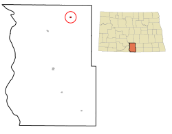 Location of Braddock, North Dakota