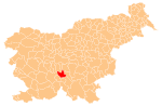 The location of the Municipality of Velike Lašče
