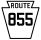 Pennsylvania Route 855 marker