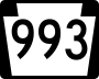 Pennsylvania Route 993 marker