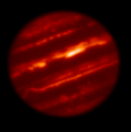 Infrared image of Jupiter from Juno spacecraft