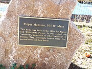 The Pieper Mansion historic marker.