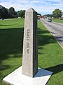 The United States face of the boundary marker at Peace Arch Park.