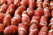 Pigs in blankets, prepared but not yet cooked