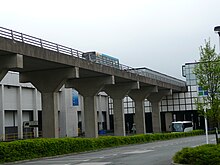 An elevated section of the Busway at Runcorn Shopping City in 2008