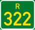 Regional route R322 shield