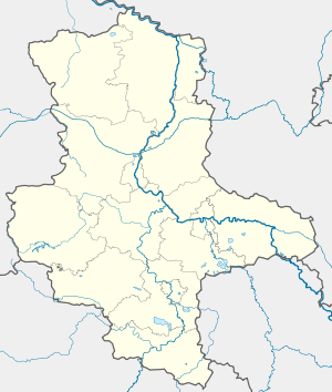 路德城维滕贝格在萨克森-安哈尔特州的位置