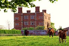 Sir Rowland Hill's house at Soulton: the land at Hawkstone was recruited for use in the landscape gardens addressing this house in the Tudor period - a time when the senior house at Hawkstone was in ruins.