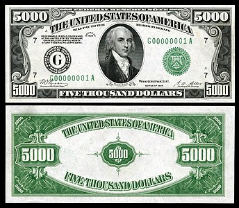 Series 1928 $5,000 James Madison