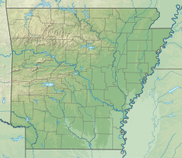 Location of the lake in Arkansas.