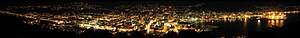 Wellington City by night, panorama